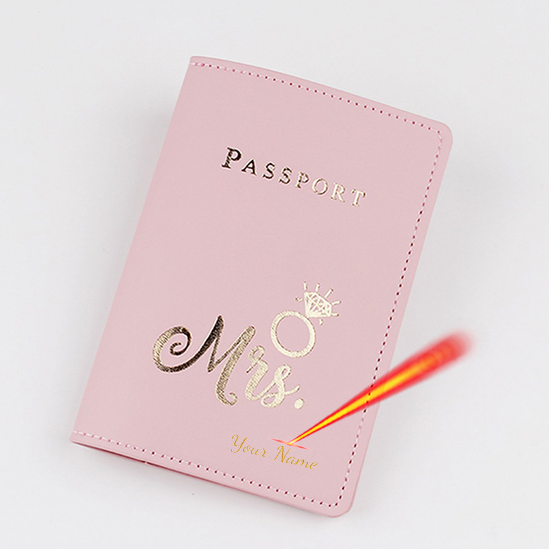Customize Name Mr/Mrs Logo Pas - Leather Passport Cover recension och pris