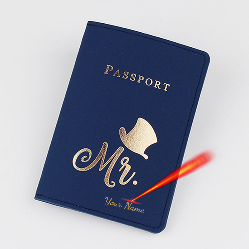 Customize Name Mr/Mrs Logo Pas - Leather Passport Cover recension och pris