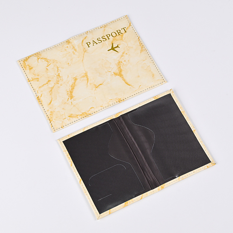 Macaron Color Marble Pattern P - Leather Passport Cover recension och pris
