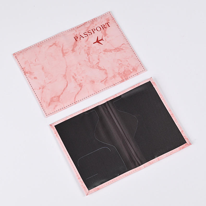 Macaron Color Marble Pattern P - Leather Passport Cover recension och pris