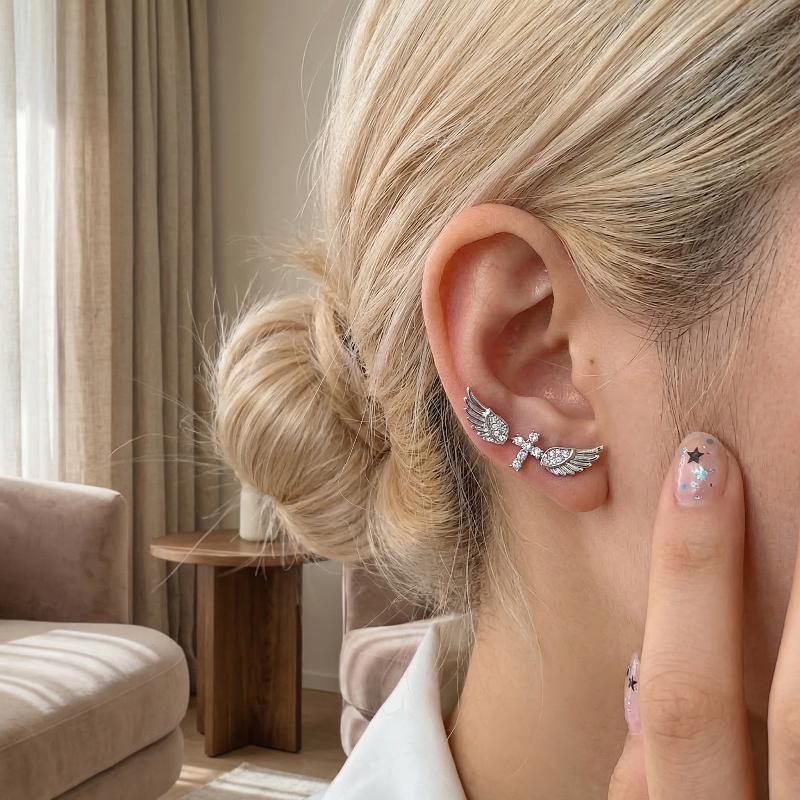 Angel Wings Cross Earrings Lux - Luxury Lifestyle Gifts recension och pris
