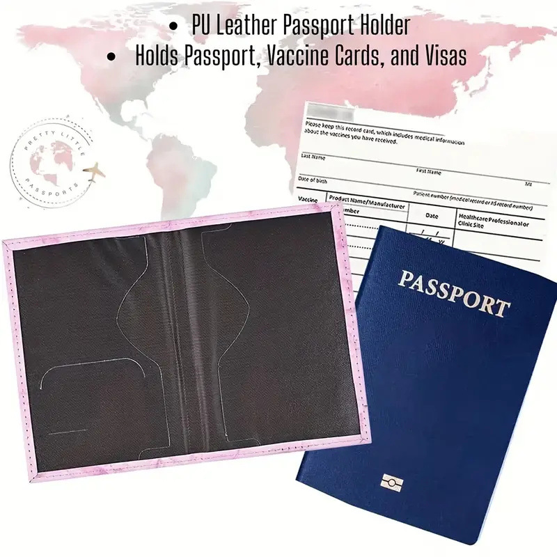Pink PU Leather Passport Holde - Leather Passport Cover recension och pris