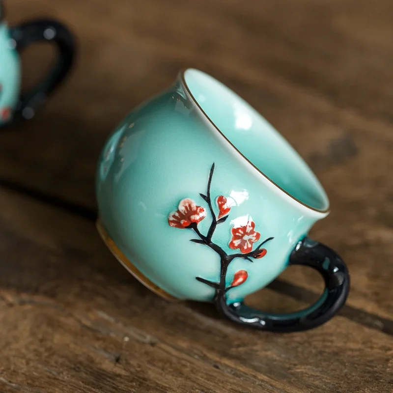 Chinese Handmade Plum Pattern  - Handmade Ceramic Mug recension och pris