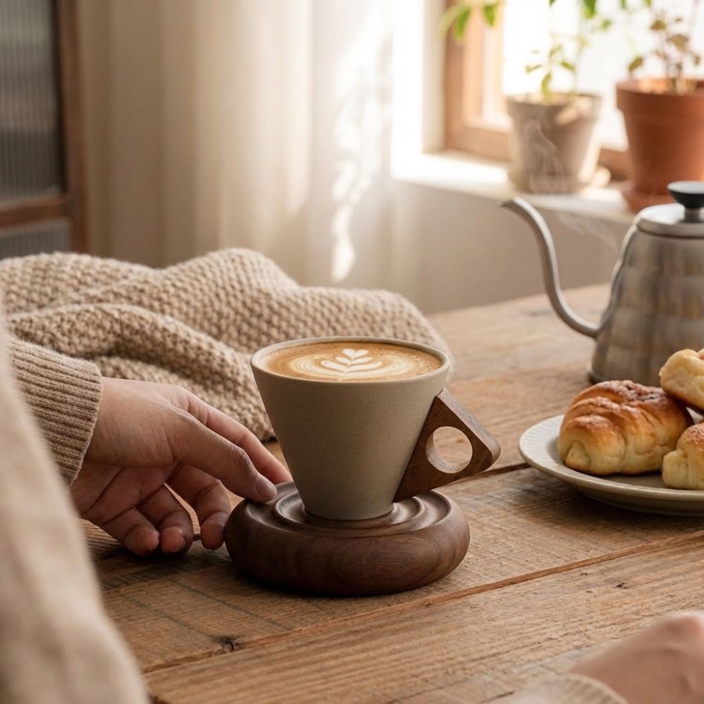 Coarse Ceramic Triangular Cone - Handmade Ceramic Mug recension och pris