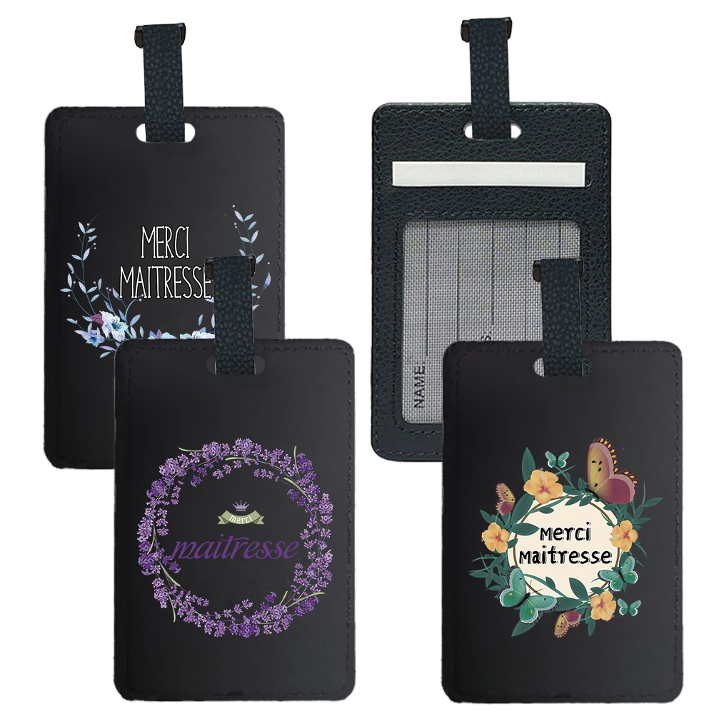 Pu Portable Travel Luggage Tag - Leather Passport Cover recension och pris
